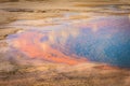 Opal Pool In Midway Geyser Basin At Yellowstone National Park In Wyoming Detail Royalty Free Stock Photo