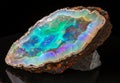 Opal speciment isolated on black background Royalty Free Stock Photo