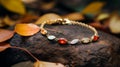 Opal Stone Anklet: Modern Autumn Style Bracelet With High Realism