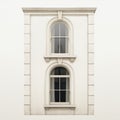 Minimalistic Rendering Of A Georgian Window In Dusseldorf School Style