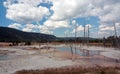 Opalescent Pool hot spring in the Black Sand Geyser Basin in Yellowstone National Park in Wyoming USA Royalty Free Stock Photo