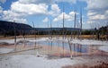 Opalescent Pool hot spring in the Black Sand Geyser Basin in Yellowstone National Park in Wyoming USA Royalty Free Stock Photo