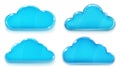 Opaque blue glass clouds Royalty Free Stock Photo