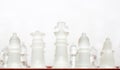 Opaque glass chess pieces