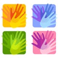 Opaque Handprint Backgrounds Royalty Free Stock Photo