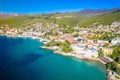 Opatija beach and waterfront aerial view Royalty Free Stock Photo