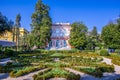 Opatija, Croatia Feb 25, 2018. Landscape front view of shaped fl