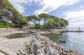 Promenade by the sea, Opatija, Istria, Croatia Royalty Free Stock Photo