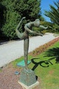 Opatija, famous ancient public park Angiolina, Isadora Duncan`s sculpture, Adriatic coast, Kvarner bay, Croatia
