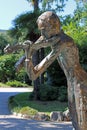 Opatija, famous ancient public park Angiolina, statue of violinist Jan Kubelik, Adriatic coast, Kvarner bay, Croatia