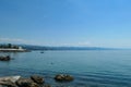 Opatija - A panoramic view of the shore along Opatja, Croatia Royalty Free Stock Photo