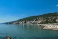 Opatija - A panoramic view of the shore along Opatja, Croatia Royalty Free Stock Photo