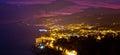 Opatija riviera bay evening panoramic view Royalty Free Stock Photo