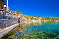 Opatija riviera beach and coastline view near Volosko