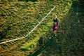 OPATOV, CZECHIA - September 5 2020: Hard Dog Race, difficult obstacle race for the public in tandem with the dog