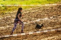 OPATOV, CZECHIA - September 5 2020: Hard Dog Race, difficult obstacle race for the public in tandem with the dog