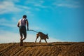 OPATOV, CZECHIA - September 5 2020: Hard Dog Race, difficult obstacle race for the public in tandem with the dog