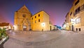 Opatovina square in Zagreb evening view