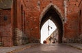 Opatowska Gate and Rafter Sculpture Royalty Free Stock Photo