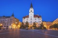 Opava city hall at night Royalty Free Stock Photo