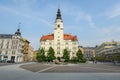 OPAVA, CZECH REPUBLIC - May 20, 2023: Main Square and Old Town Hall, Opava