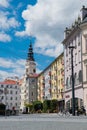 OPAVA, CZECH REPUBLIC Old town. Beautiful house, classic european architecture, blue sky