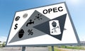 Opec concept on a billboard