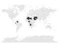 OPEC, Organization of the Petroleum Exporting Countries. World map