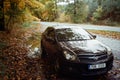 Opel Astra in Kersko 28. October 2023 on film photo