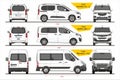 Set of Opel Van and Minivans 2018-present Royalty Free Stock Photo