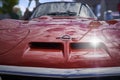 Opel GT classic sports car from German production, front view of red painted car Royalty Free Stock Photo