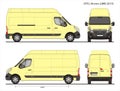 Opel Movano Cargo Delivery Van 2015 L3H3 Blueprint