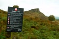 Open access sign in the Peak District National Park