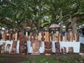 Open air art market in Lahaina Maui Hawaii Royalty Free Stock Photo