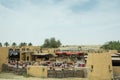 Open air beautiful arabic restaurant at the middle of desert