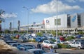 Open air car park outside G Cinema City building Royalty Free Stock Photo