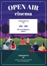 Open air cinema poster template