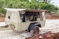 Air Compressor On Road Construction Site Royalty Free Stock Photo