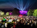 open-air concert of a Summer Night from the magnificent gardens of the Schonbrunn Palace with the Philharmonic Orchestra of Vienna Royalty Free Stock Photo