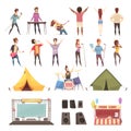 Open Air Festival Icons Set Royalty Free Stock Photo