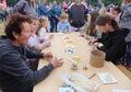 Open air fete for Ukraine refugees (mostly women and children) in Cracow, Poland.