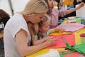 Open air fete for Ukraine refugees (mostly women and children) in Cracow, Poland.