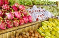 Open air fruit market in Thailand Royalty Free Stock Photo