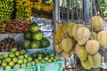 Open air fruit market in the village in Bali, Indonesia. Royalty Free Stock Photo