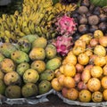 Open air fruit market in the village in Bali, Indonesia. Royalty Free Stock Photo