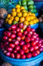 Open air fruit market in the village Royalty Free Stock Photo