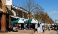 Open-air market in the centre of Redhill, Surrey, UK Royalty Free Stock Photo