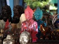 Colourfull statues of Buddha at open air market, Luang Prabang, Laos Royalty Free Stock Photo