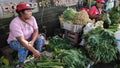 Open air market that sell vegetable in the village in Bali Royalty Free Stock Photo