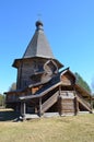 In open-air museum Malye Korely featuring the traditional wooden architecture of Arkhangelsk area Royalty Free Stock Photo